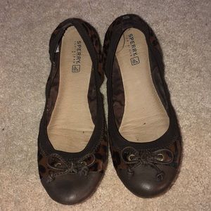 Sperry Cheetah flats. Size 7.5